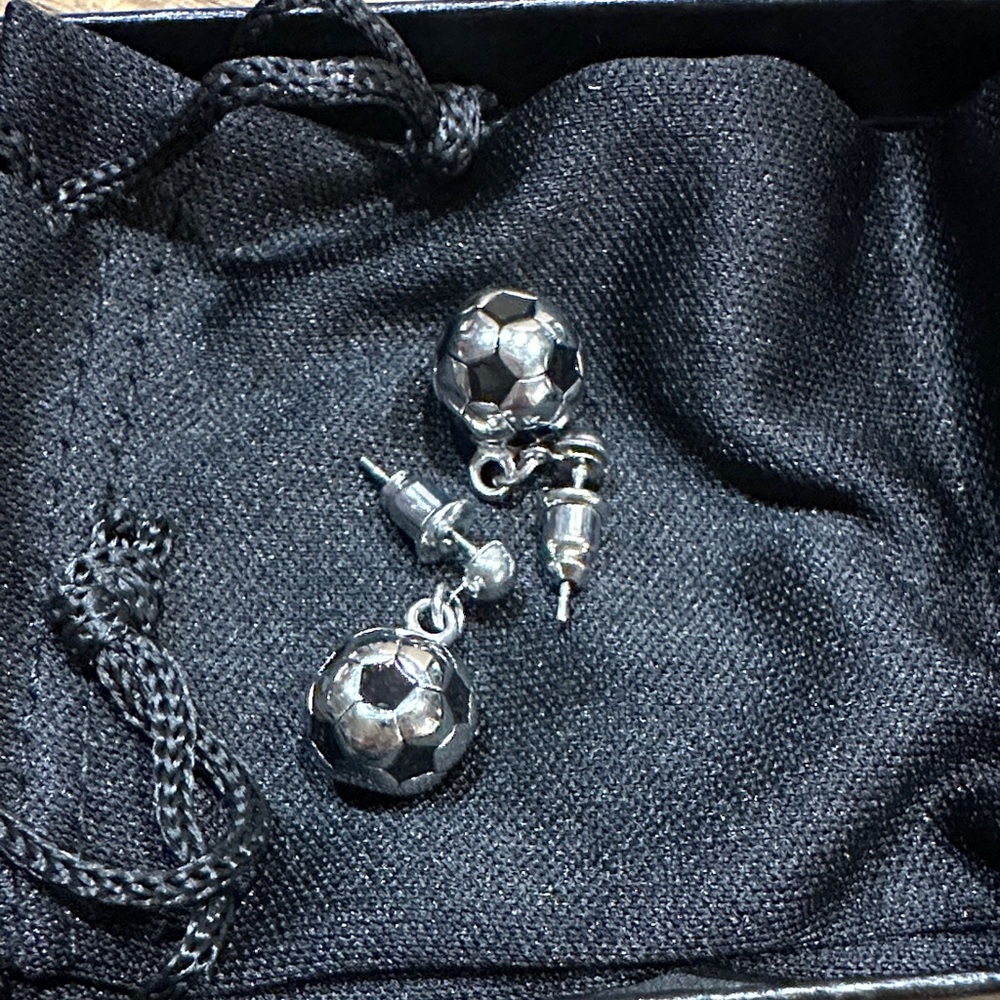 Stainless soccer ball  Earrings